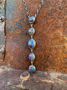 Purple Mohave Turquoise Drop necklace