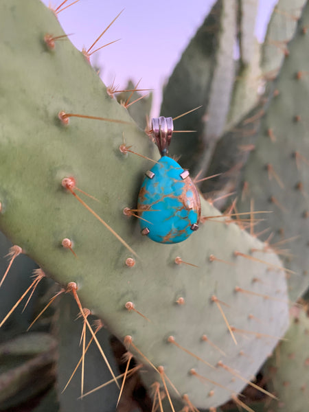 Teardrop Turquoise Pendant necklace