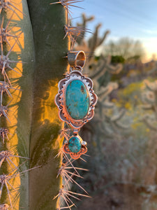 A Turquoise Scalloped Pendant