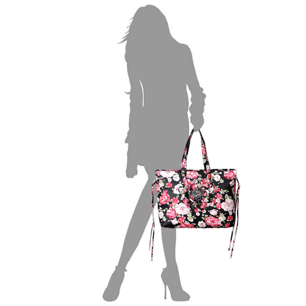 Flower Shopper Handbag in Cherry Blossom