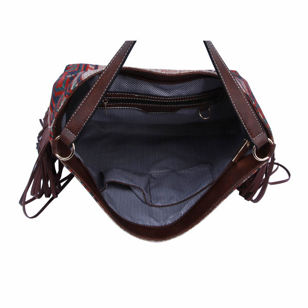 A Western Shoulder bag & wallet set in Blue